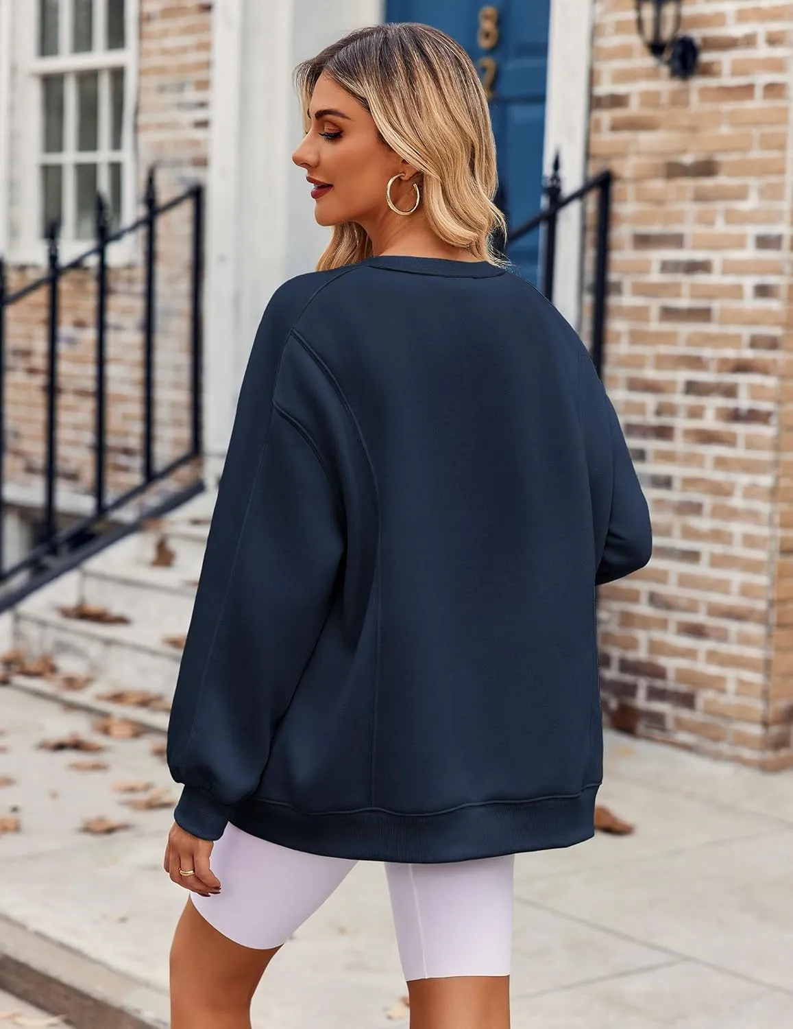 Zeagoo Womens Sweatshirt Long Sleeve Color Block Fleece Hoodies Fall Casual Crewneck Pullover Tunic Tops 2024