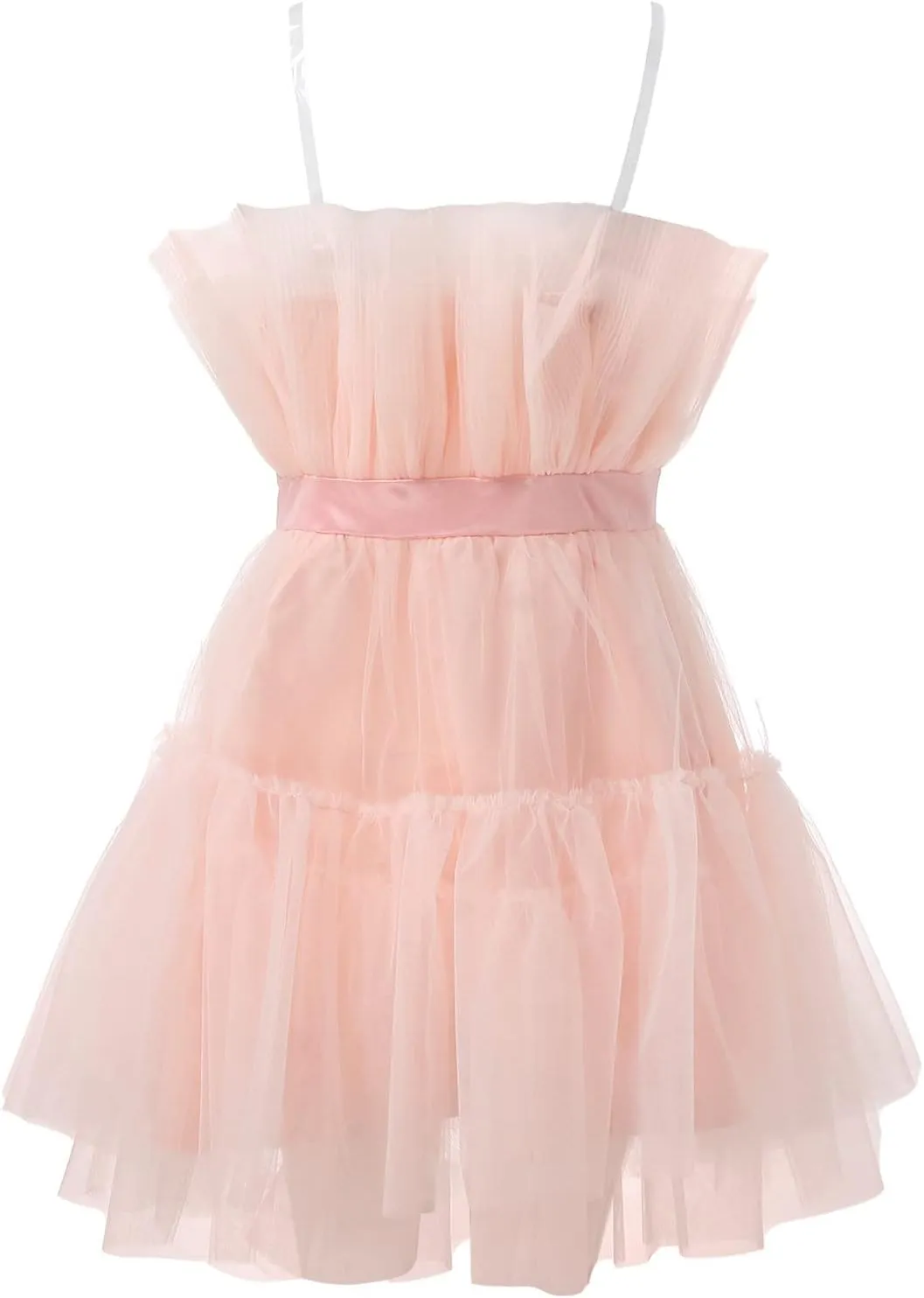 ZYXTIM Tube Tulle Mini Dress Women Sexy Off Shoulder Ruffle Tutu Dress Cocktail Party Birthday Fairy Dresses Evening Gown
